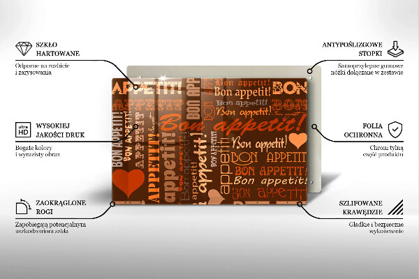 Spisskyddsplatta elegant God aptit undertexter