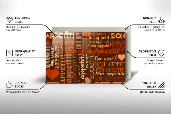 Spisskyddsplatta elegant God aptit undertexter