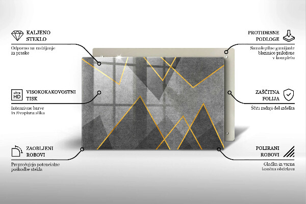 Skydd för induktionsspis elegant Skarpa former