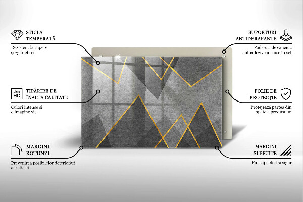 Skydd för induktionsspis elegant Skarpa former
