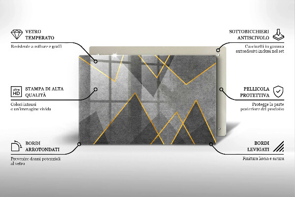 Skydd för induktionsspis elegant Skarpa former