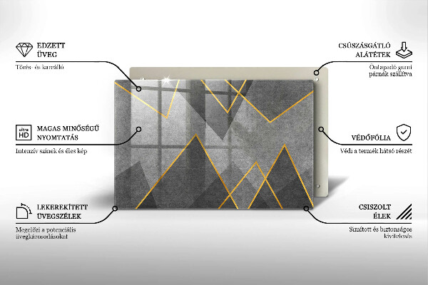 Skydd för induktionsspis elegant Skarpa former