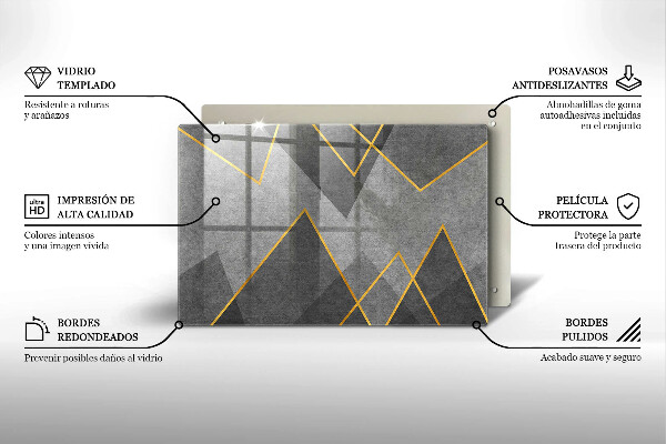 Skydd för induktionsspis elegant Skarpa former