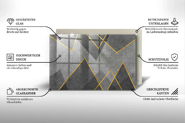 Skydd för induktionsspis elegant Skarpa former