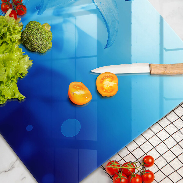 Skydd för induktionsspis elegant Blå blommor