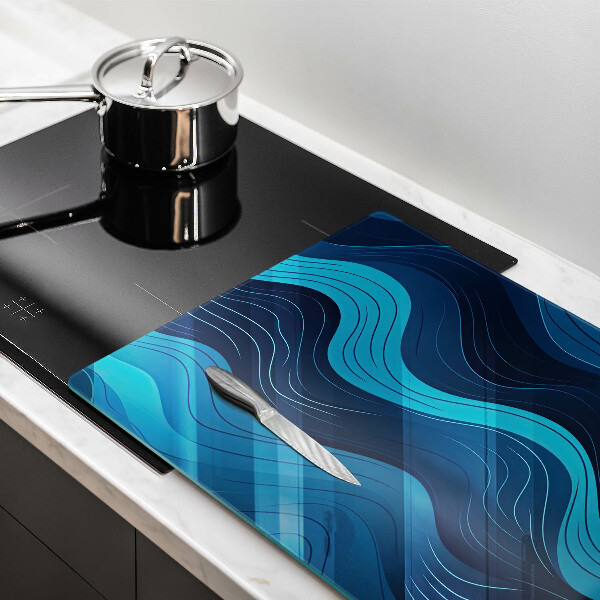 Skydd för induktionsspis elegant Abstrakta vågor