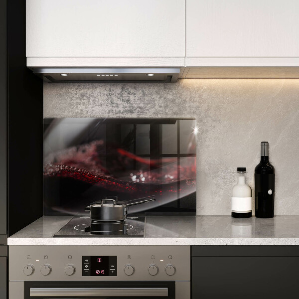 Skydd för induktionsspis elegant Rött vin i ett glas