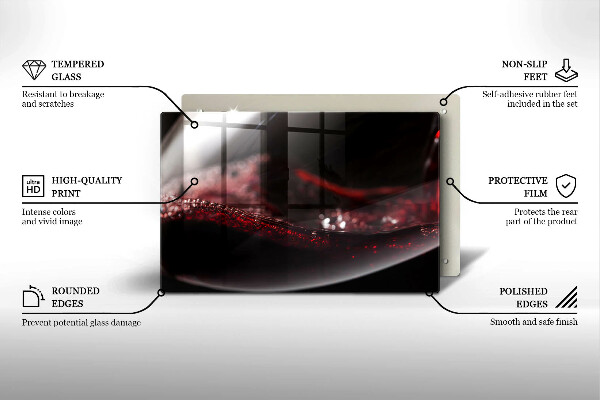 Skydd för induktionsspis elegant Rött vin i ett glas