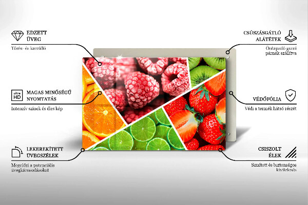 Skydd för induktionsspis elegant Färgglada frukter