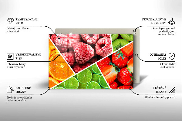 Skydd för induktionsspis elegant Färgglada frukter