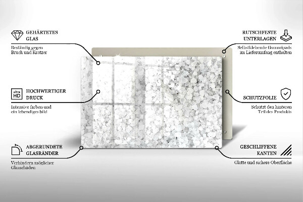 Skydd för induktionsspis elegant Saltkristaller