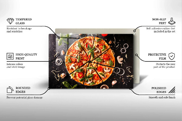 Skydd för induktionsspis elegant Pizza med svamp