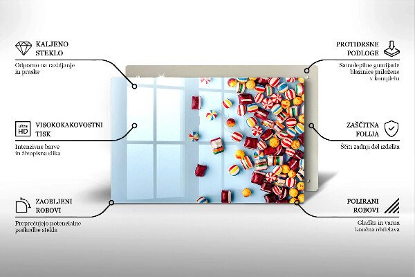 Skydd för induktionsspis elegant Färgglada godis