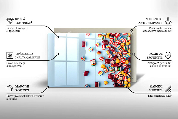 Skydd för induktionsspis elegant Färgglada godis