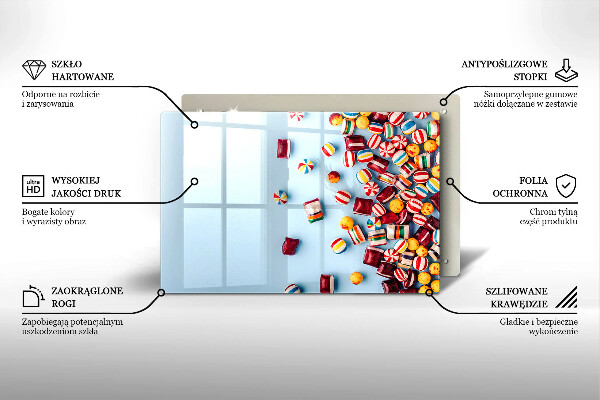 Skydd för induktionsspis elegant Färgglada godis