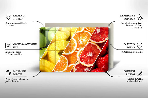 Skydd för induktionsspis elegant Färgglada frukter