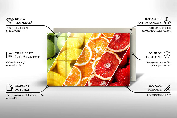 Skydd för induktionsspis elegant Färgglada frukter