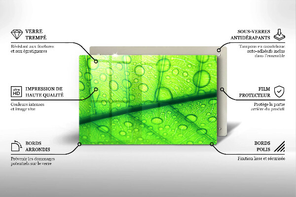 Skydd för induktionsspis elegant Närbild av ett löv