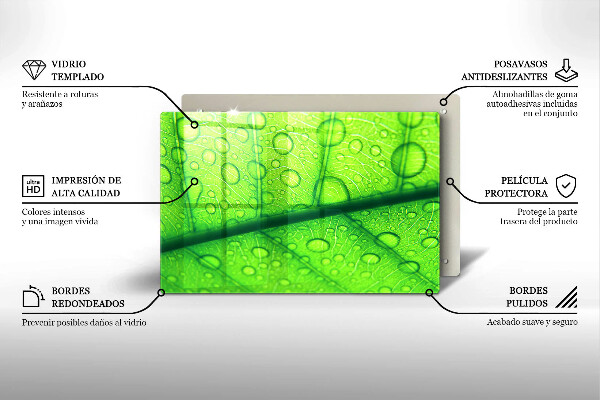Skydd för induktionsspis elegant Närbild av ett löv