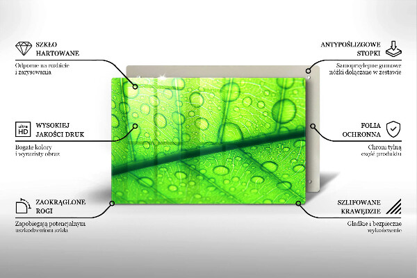 Skydd för induktionsspis elegant Närbild av ett löv