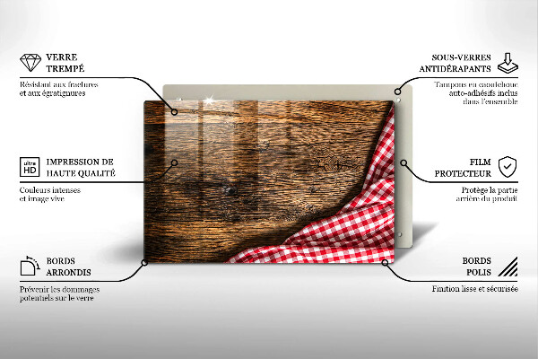 Skydd för induktionsspis elegant Träbord