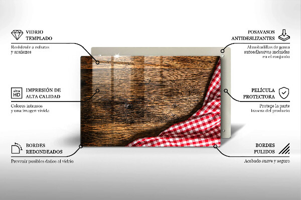 Skydd för induktionsspis elegant Träbord