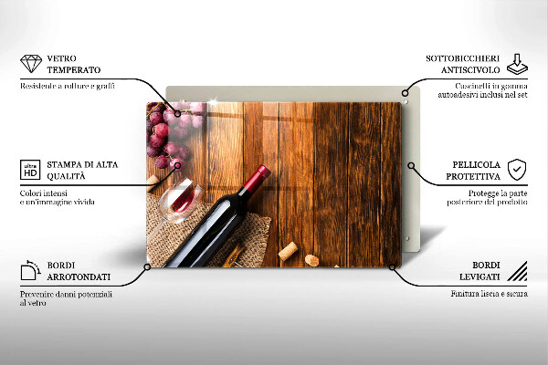 Spisskyddsplatta elegant En flaska rött vin