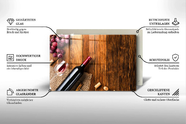 Spisskyddsplatta elegant En flaska rött vin