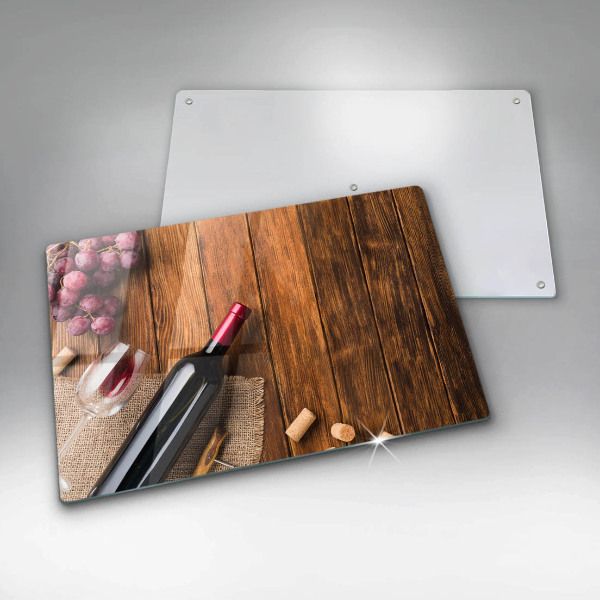 Spisskyddsplatta elegant En flaska rött vin