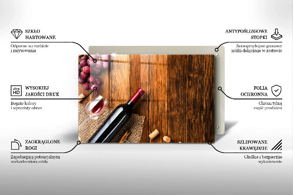 Spisskyddsplatta elegant En flaska rött vin