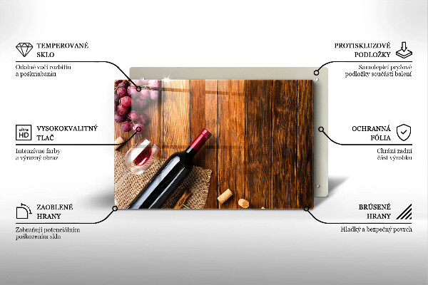 Spisskyddsplatta elegant En flaska rött vin