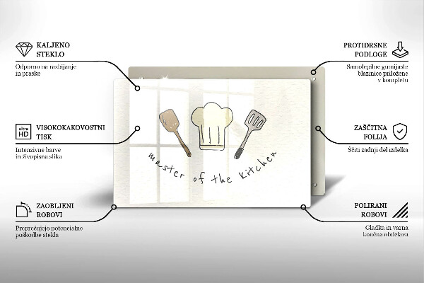 Spisskyddsplatta elegant Kökets mästare