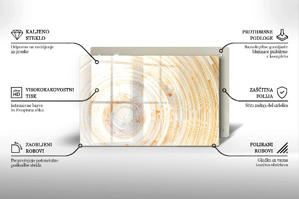 Spisskyddsplatta elegant Trästruktur