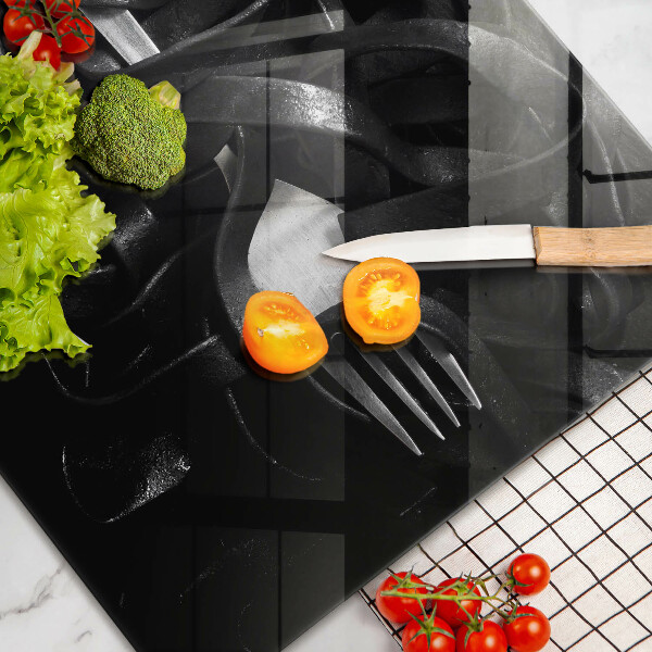 Spisskyddsplatta elegant Svart tagliatelle pasta