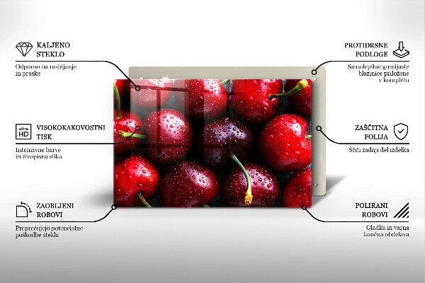 Spisskyddsplatta elegant Närbild av körsbär