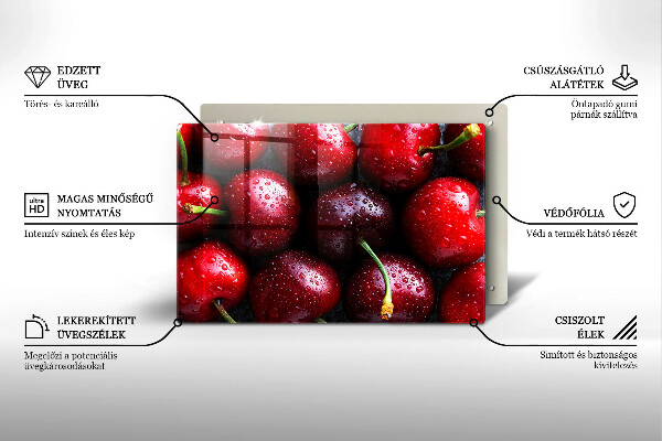 Spisskyddsplatta elegant Närbild av körsbär