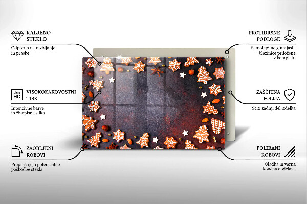 Spisskyddsplatta elegant Jul pepparkakor