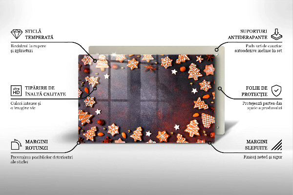 Spisskyddsplatta elegant Jul pepparkakor