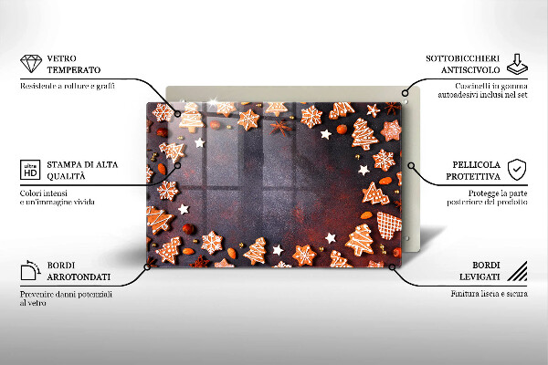 Spisskyddsplatta elegant Jul pepparkakor