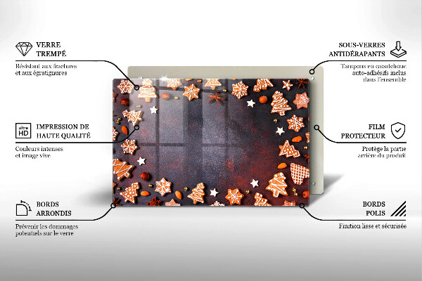 Spisskyddsplatta elegant Jul pepparkakor