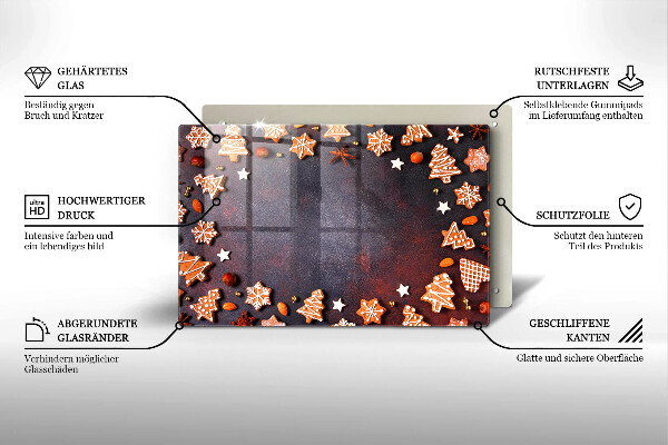 Spisskyddsplatta elegant Jul pepparkakor