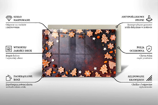 Spisskyddsplatta elegant Jul pepparkakor