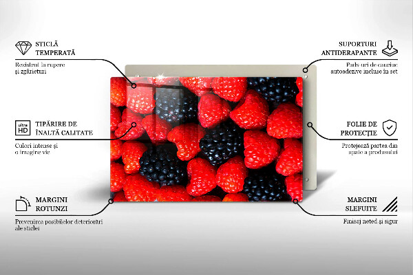 Spisskyddsplatta elegant Hallon och björnbär