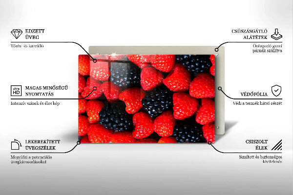 Spisskyddsplatta elegant Hallon och björnbär