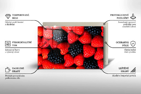 Spisskyddsplatta elegant Hallon och björnbär