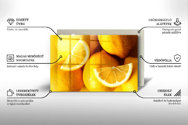 Spisskyddsplatta elegant Saftiga citroner