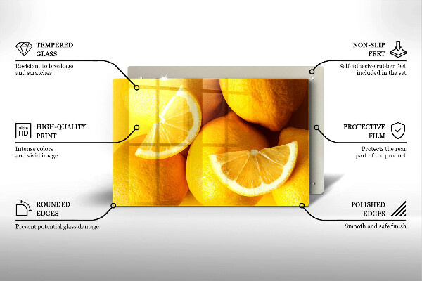 Spisskyddsplatta elegant Saftiga citroner