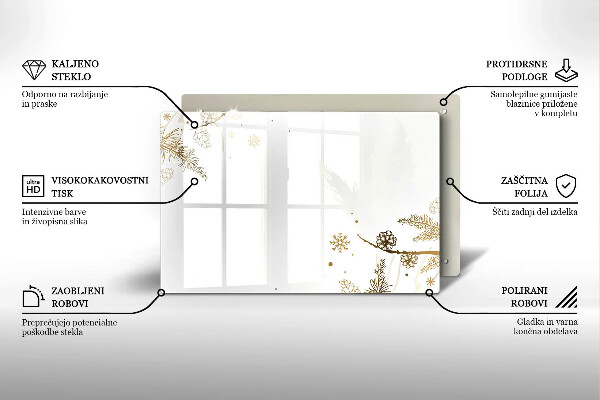 Spisskyddsplatta elegant Vinterdekorationer