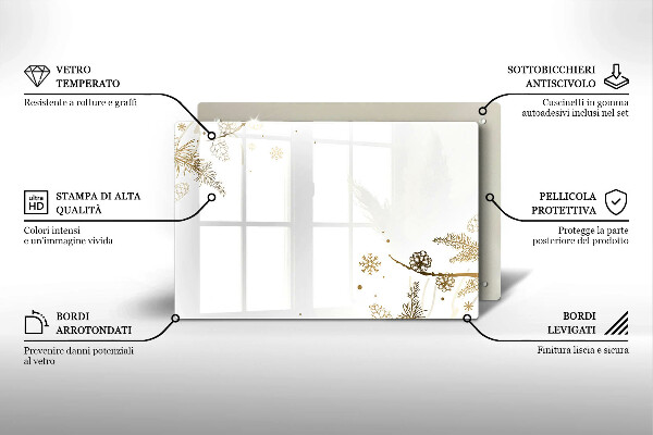 Spisskyddsplatta elegant Vinterdekorationer