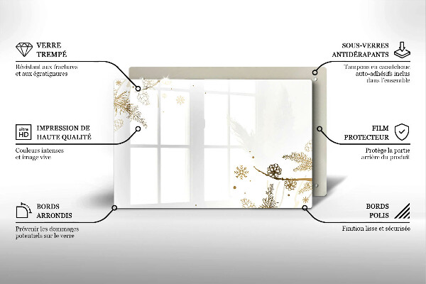 Spisskyddsplatta elegant Vinterdekorationer